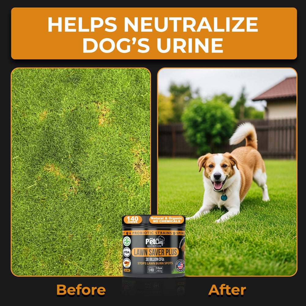Pet Chef Nutrition protección natural del césped para un jardín saludable.