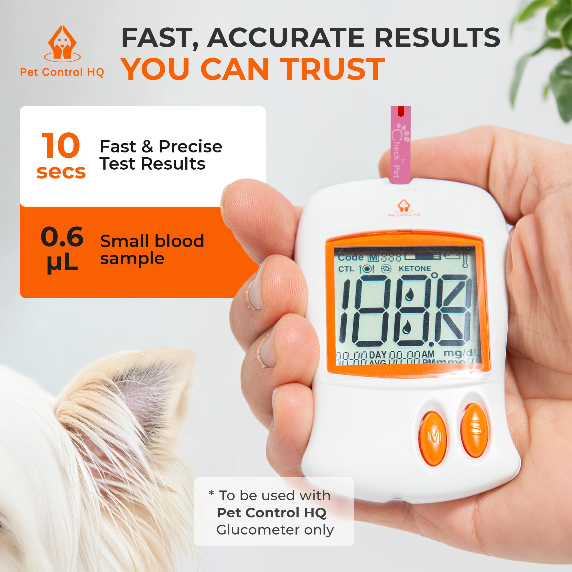 Pet Control HQ caja con 50 tiras para pruebas diarias