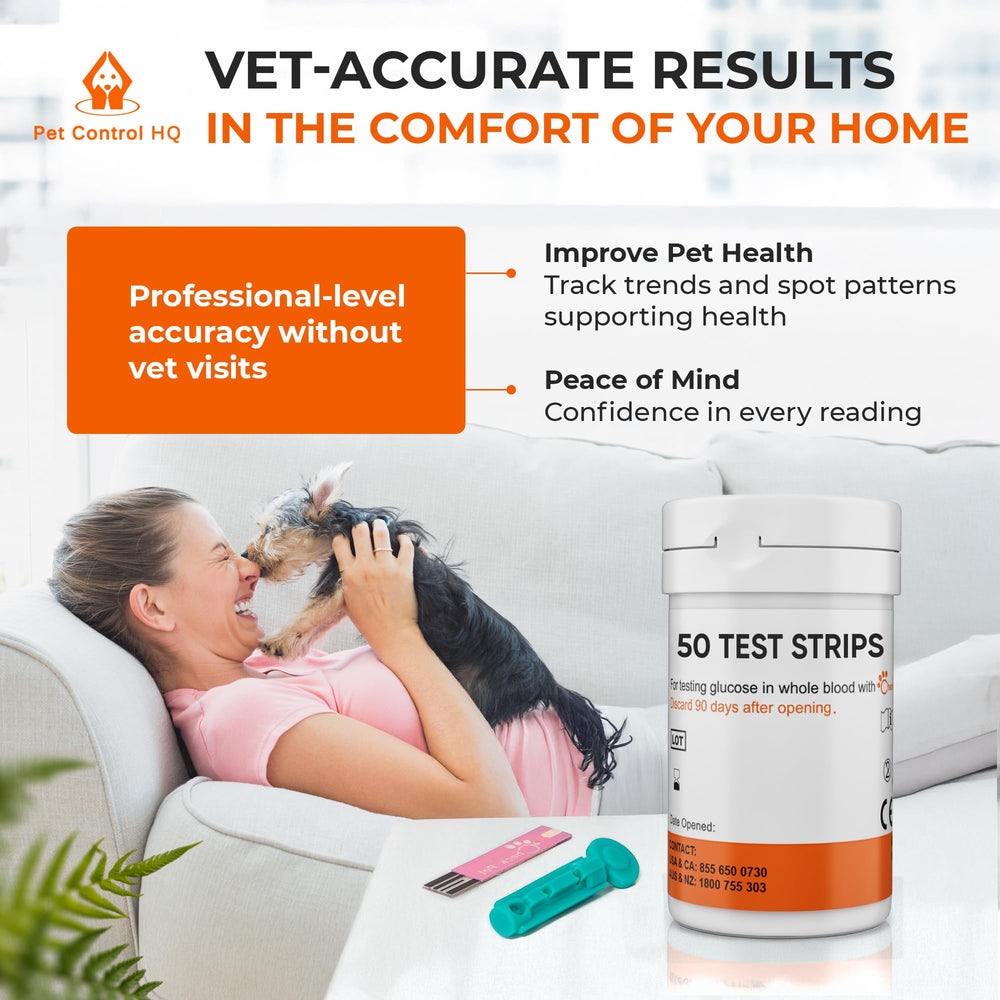 Pet Control HQ caja de tiras de diabetes para mascotas