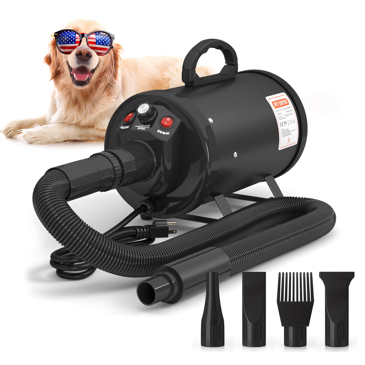 Pet Control HQ secador-perro-velocidad-alta: secado rápido y eficiente.