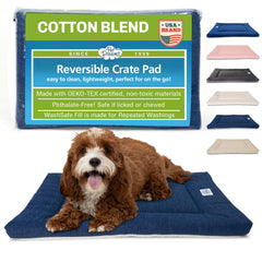 Pet Dreams almohadilla-jaula-perro-denim-18, descanso cómodo para mascotas en jaula.