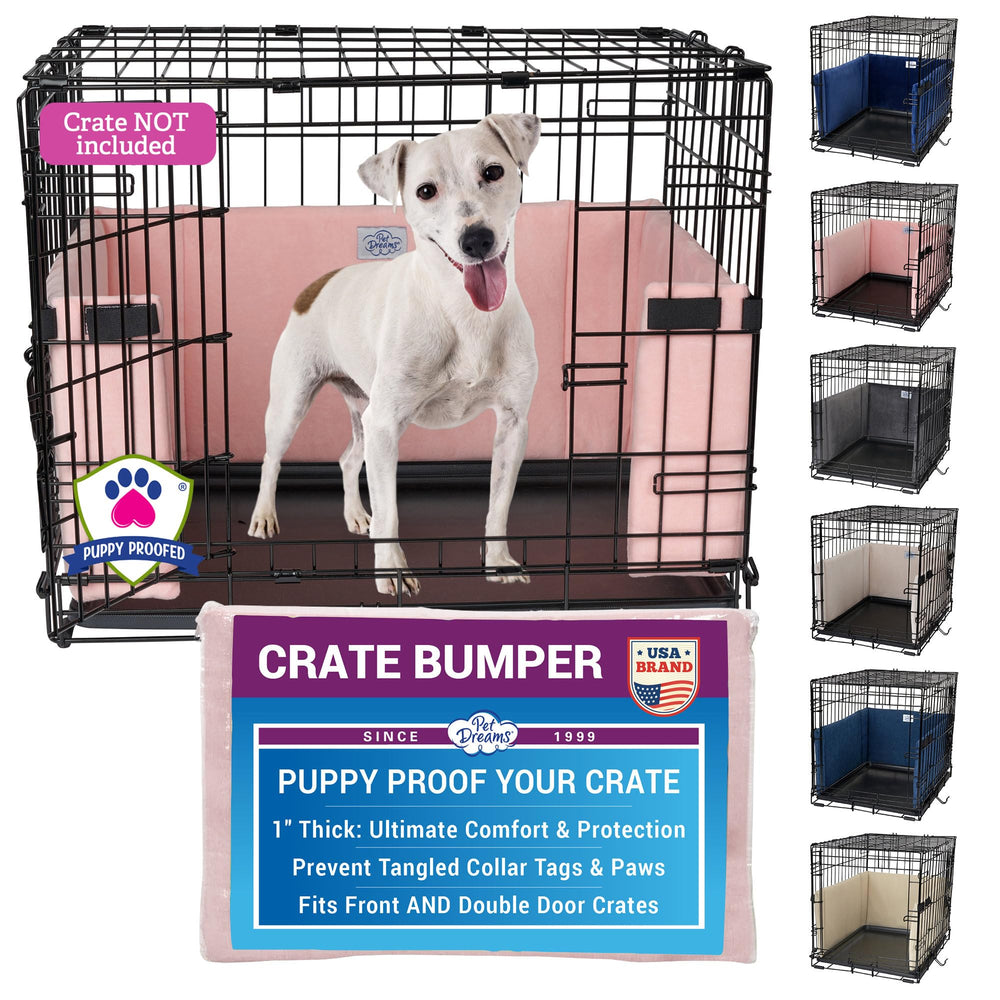 Pet Dreams Bumper jaula interior: ajuste universal para jaulas iCrate y mayor comodidad.