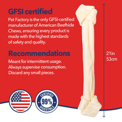Pet Factory cuidado dental al masticar hueso piel de res