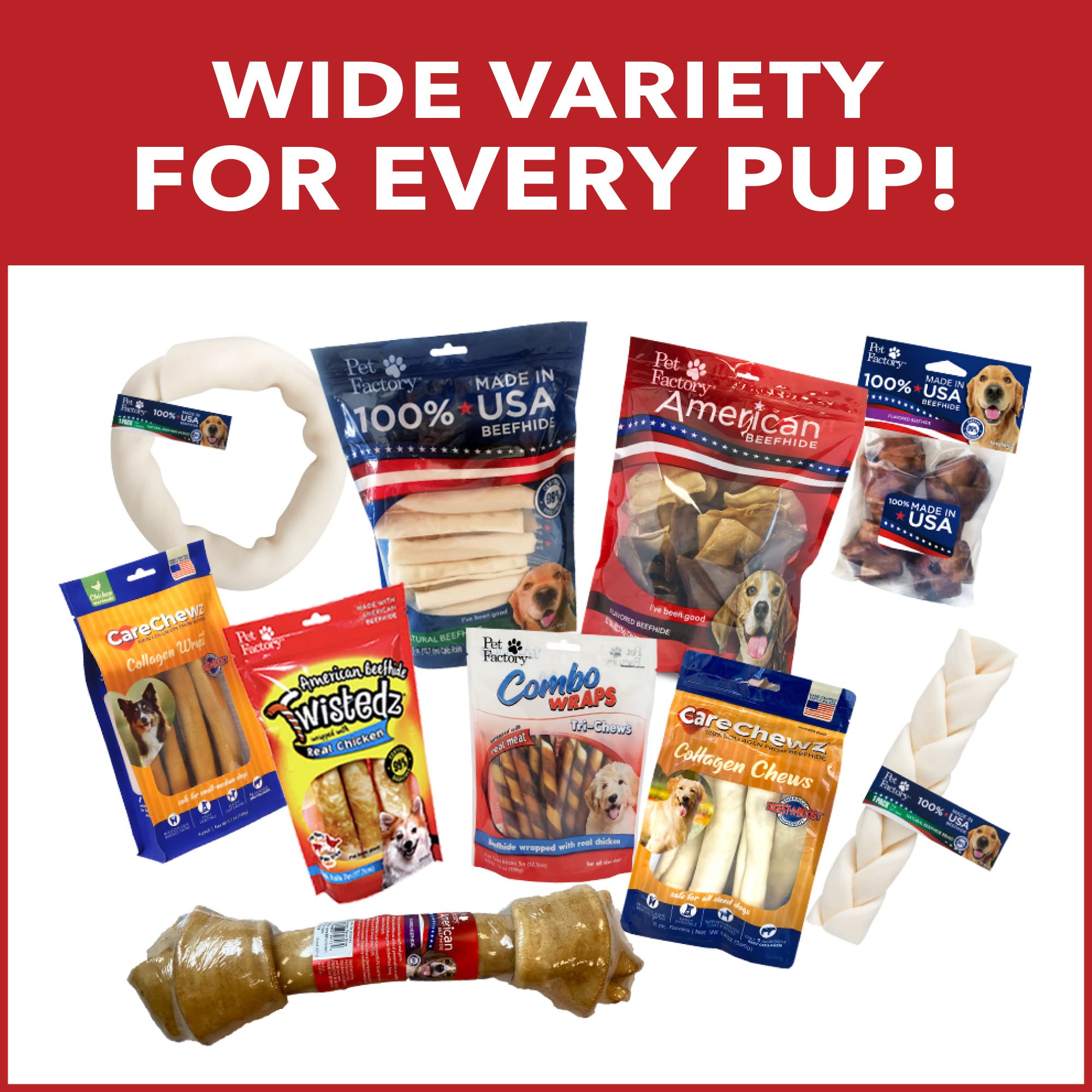Pet Factory hueso natural sin aditivos ni conservantes
