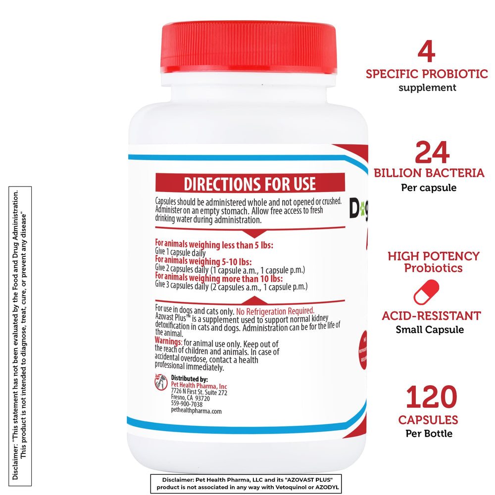 Pet Health Pharma Azovast Plus: almacenamiento cómodo sin refrigeración.