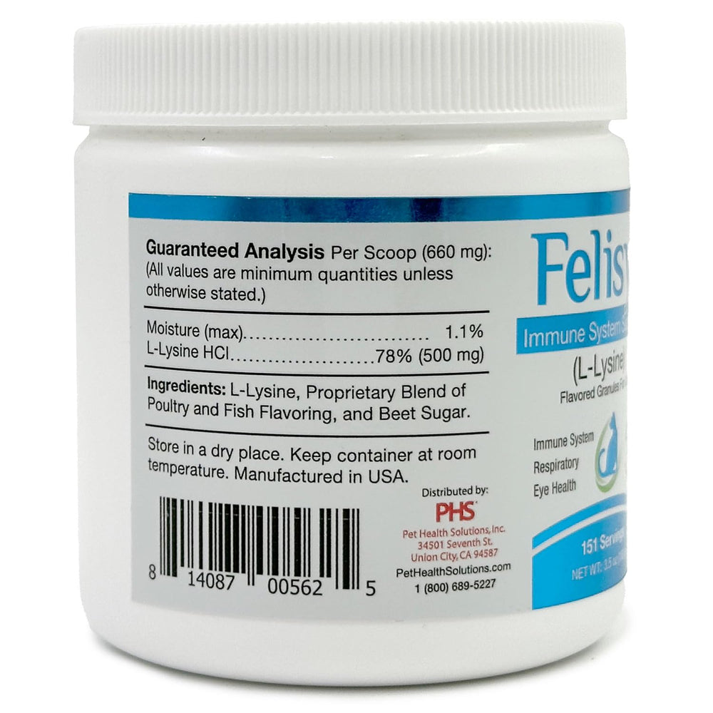 Pet Health Solutions Felisyl L-Lisina: fácil de mezclar con la comida diaria