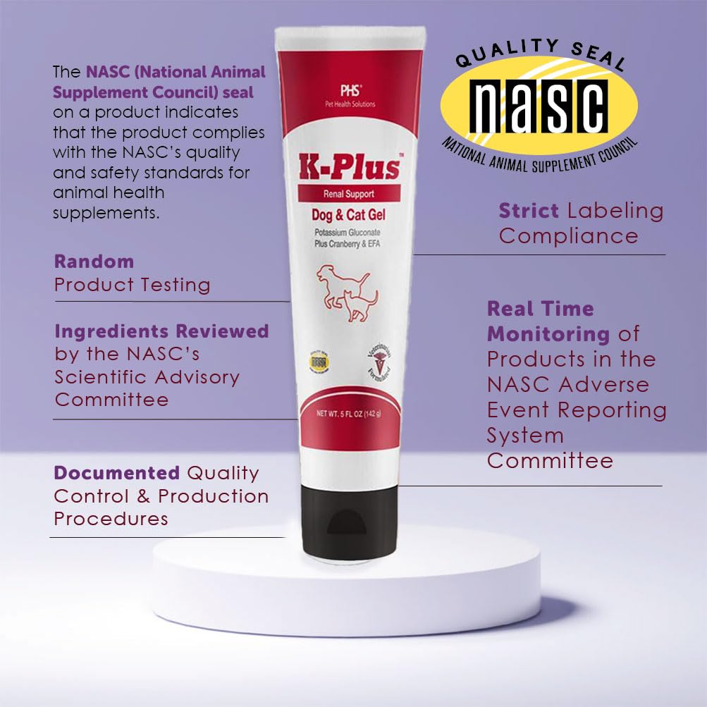 K-Plus Potasio gluconato Gel Renal, paquete de 3.