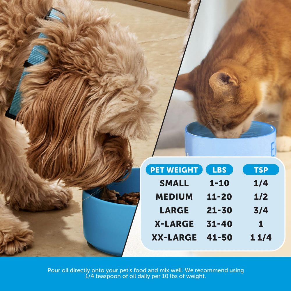 Etiqueta de Pet Honesty con información de ingredientes del aceite de salmón.
