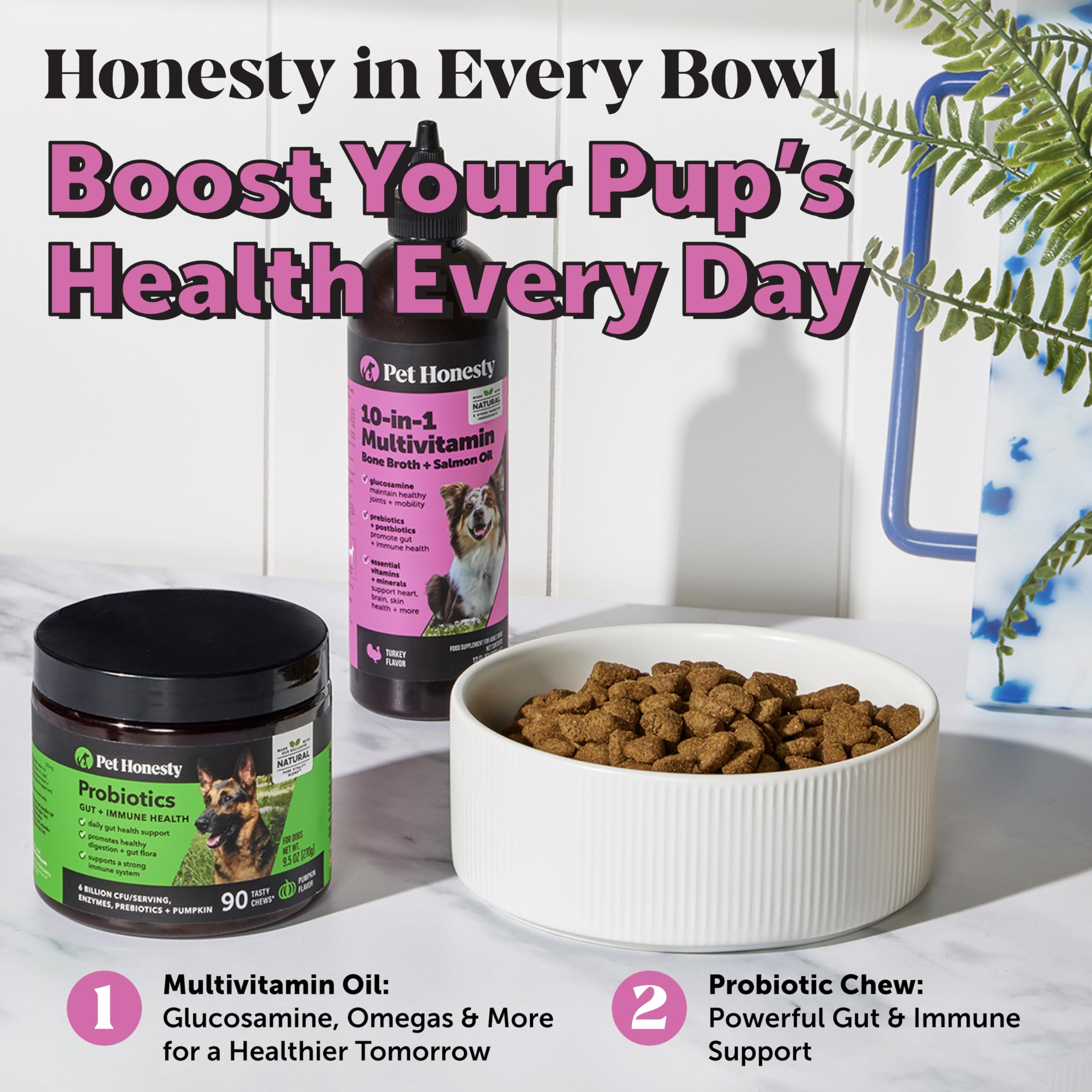 Pet Honesty aceite de salmón para piel y pelaje saludables.