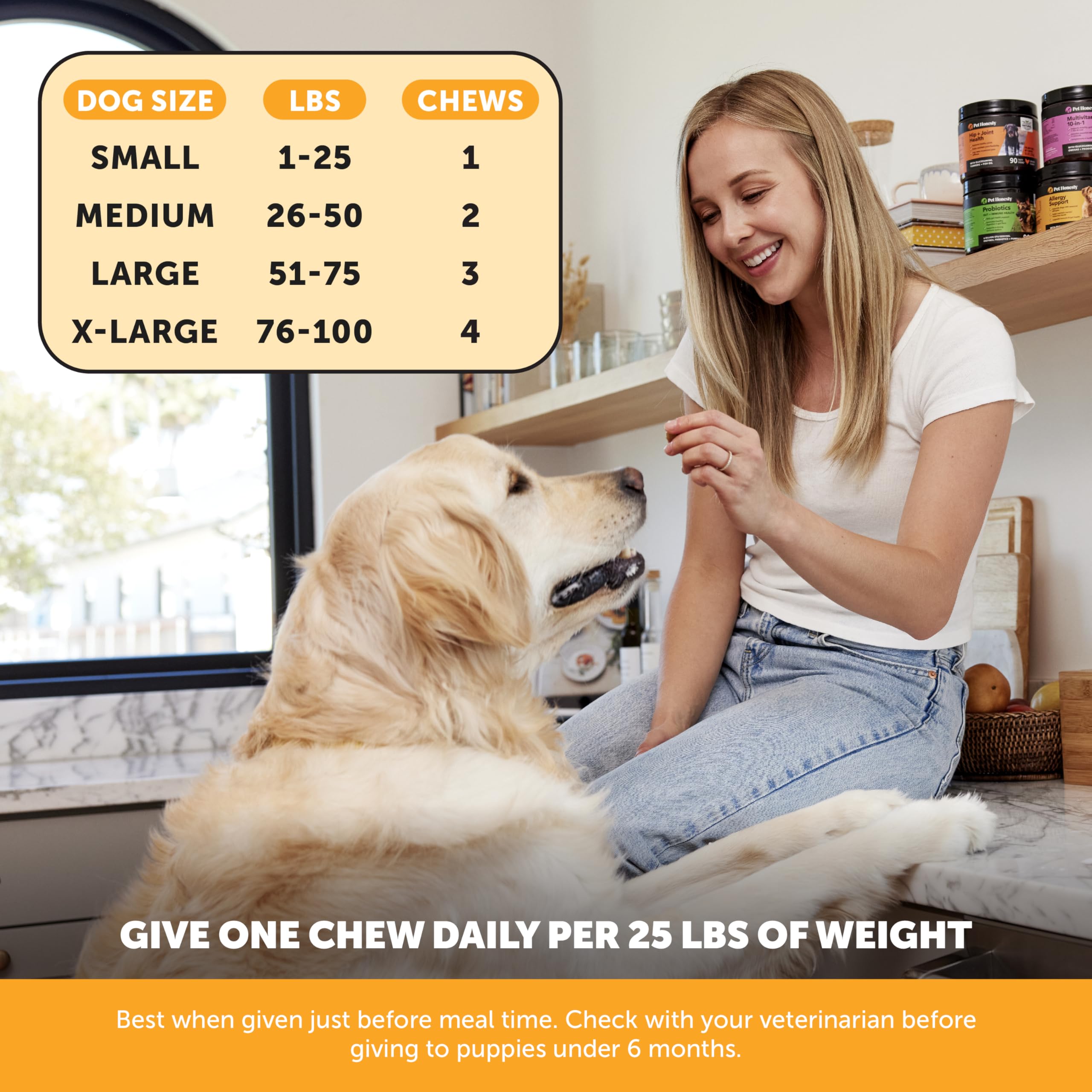 Pet Honesty: ingredientes con colostro para apoyar la inmunidad de tu perro.