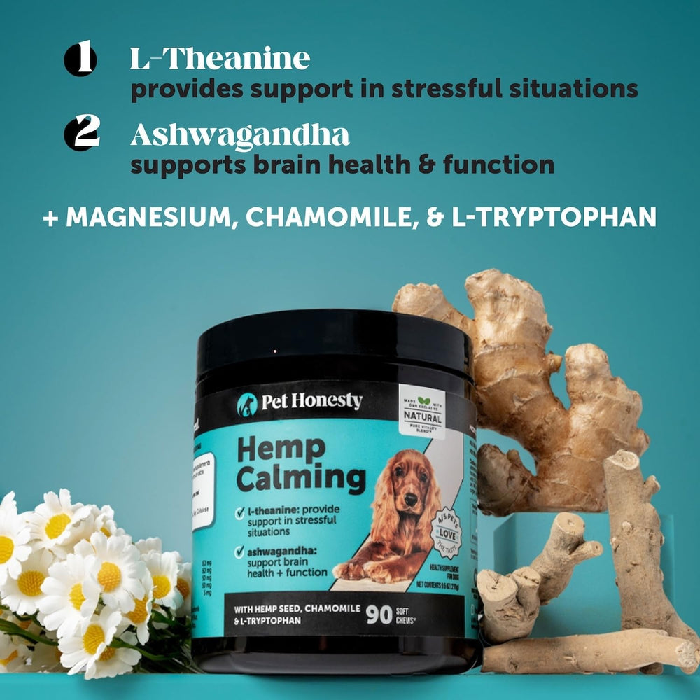 Pet Honesty Calming Chews: valeriana y camomila para confort emocional