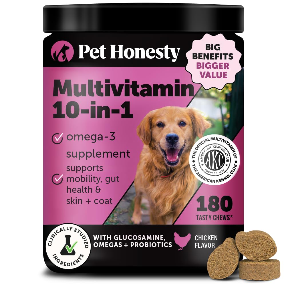 Pet Honesty multivitamínico 10-en-1 en botella para uso diario