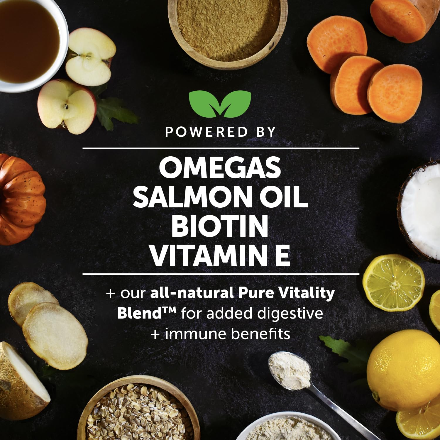 Sabor de salmon Pet Honesty Omega Skin Health chews que encanta al perro.