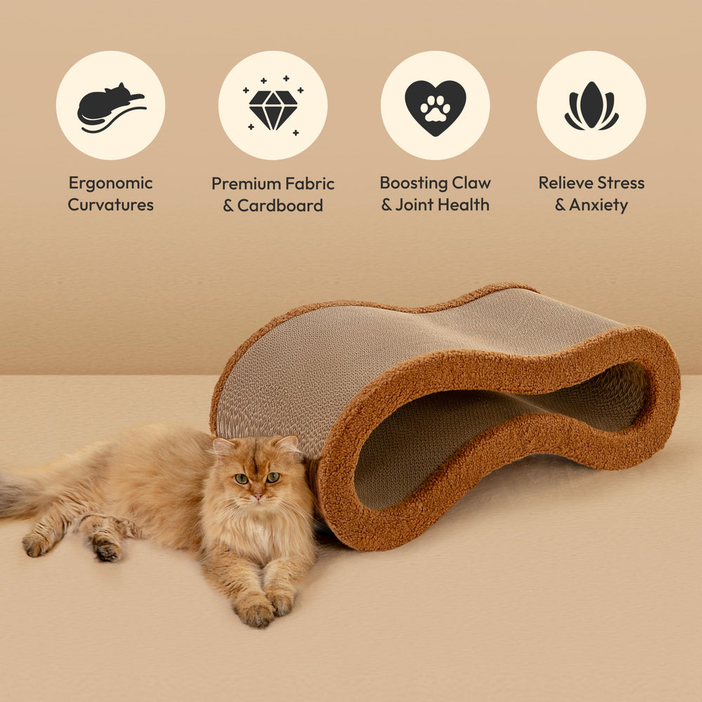 Pet JoJo Cloud Lounge, descanso amplio para gatos grandes con rascado y relax