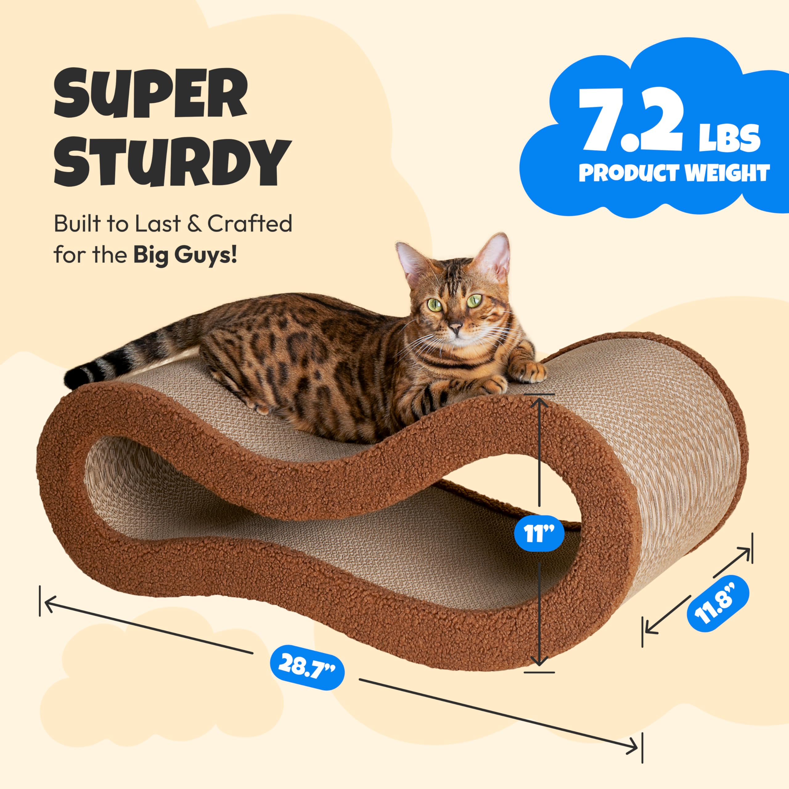 Pet JoJo Cloud Lounge, reversible con dos caras para mayor durabilidad y variedad de posiciones
