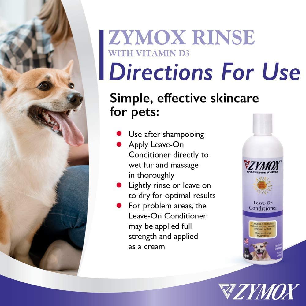 Pet King Brands ZYMOX acondicionador para gatos y perros, opción adecuada para piel sensible.