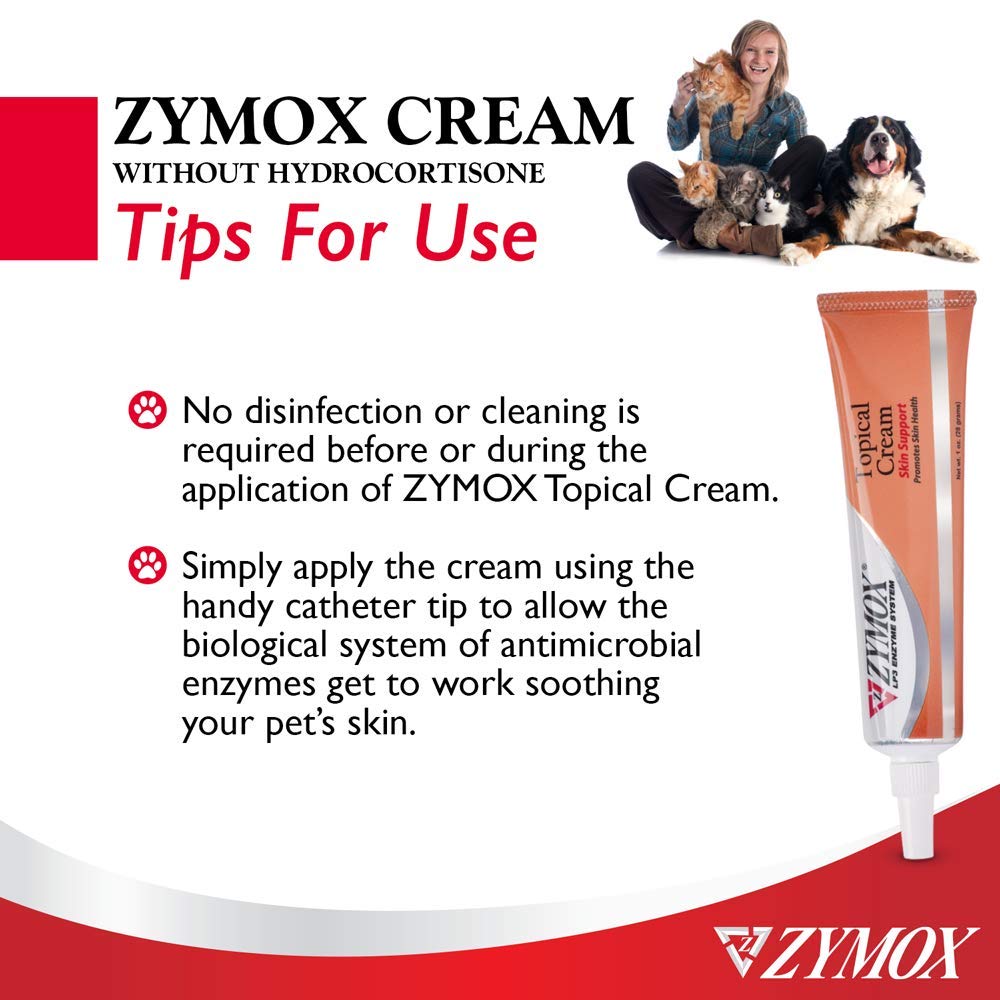 ZYMOX para rostro, patas y pliegues, ideal para irritaciones puntuales.