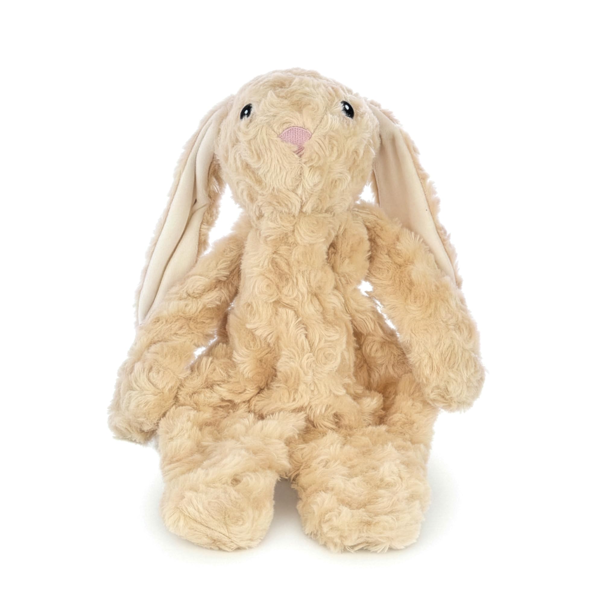 Pet Lou conejo peluche sin relleno, juego limpio para perros.