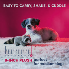 Pet Lou RAC-8 mapache peluche suave y mullido para consuelo y mordisqueo.