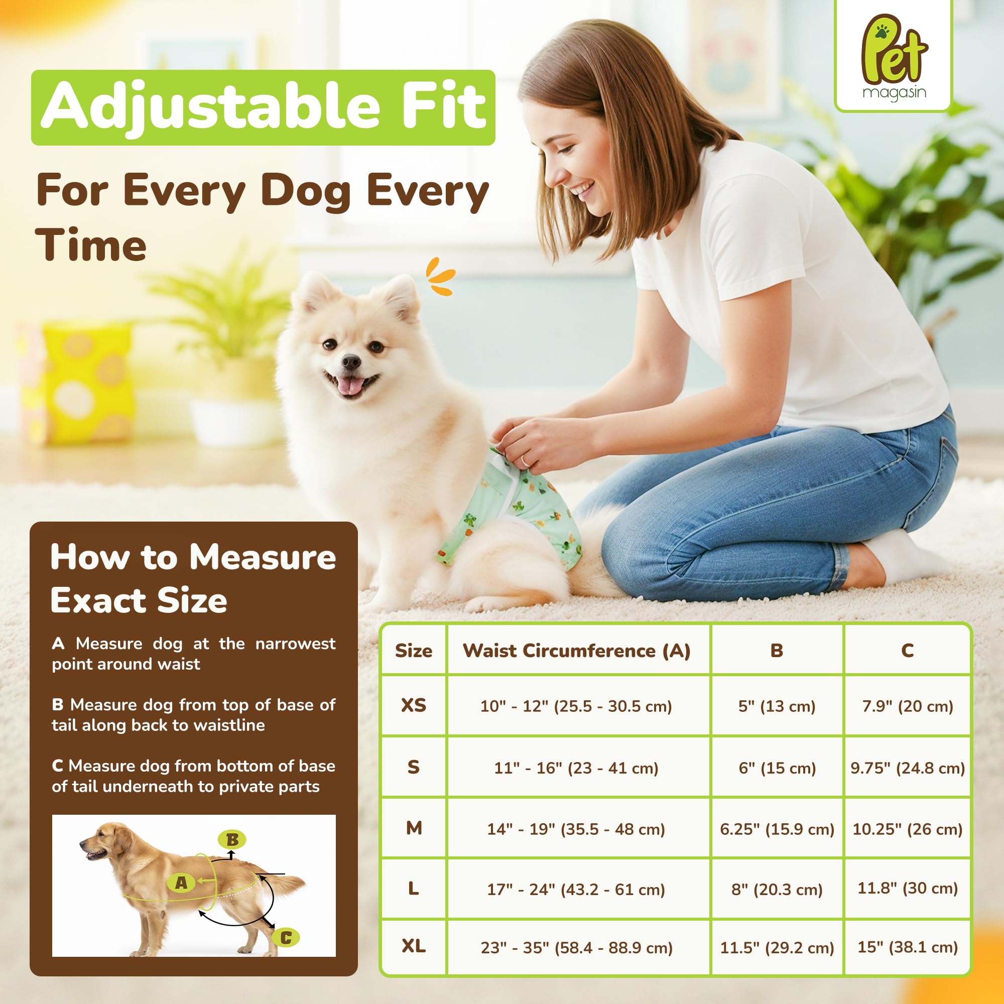 Pañales PET MAGASIN lavables para uso diario y comodidad