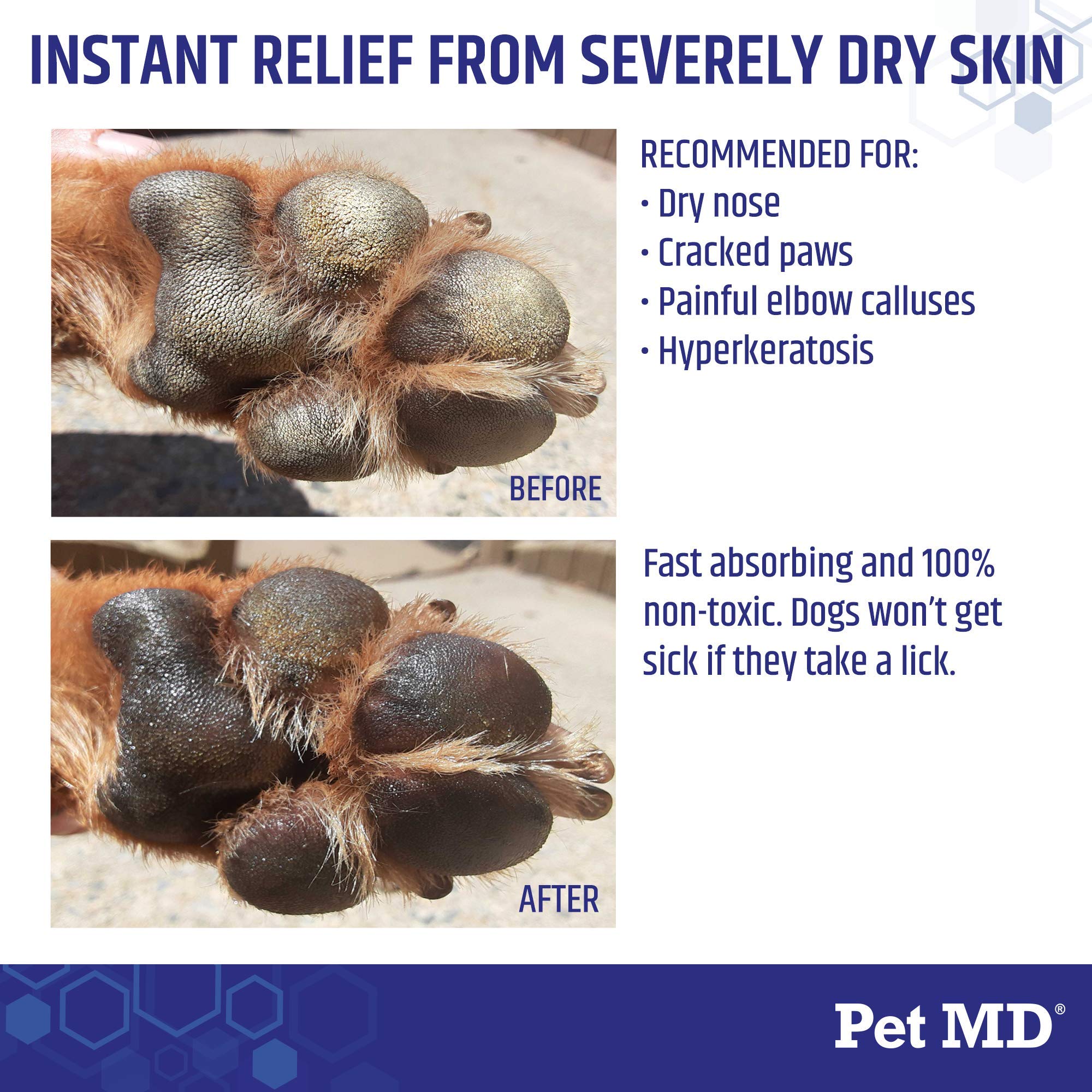 Pet MD bálsamo para nariz de perro 2oz, hidratación suave.