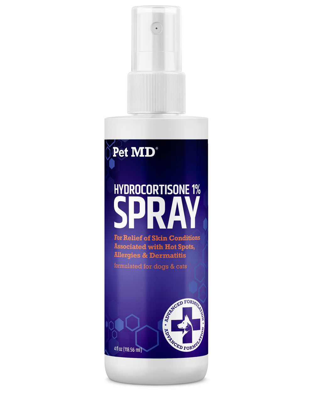 Pet MD spray hidrocortisona 4onzas en botella para alivio suave de irritaciones cutáneas