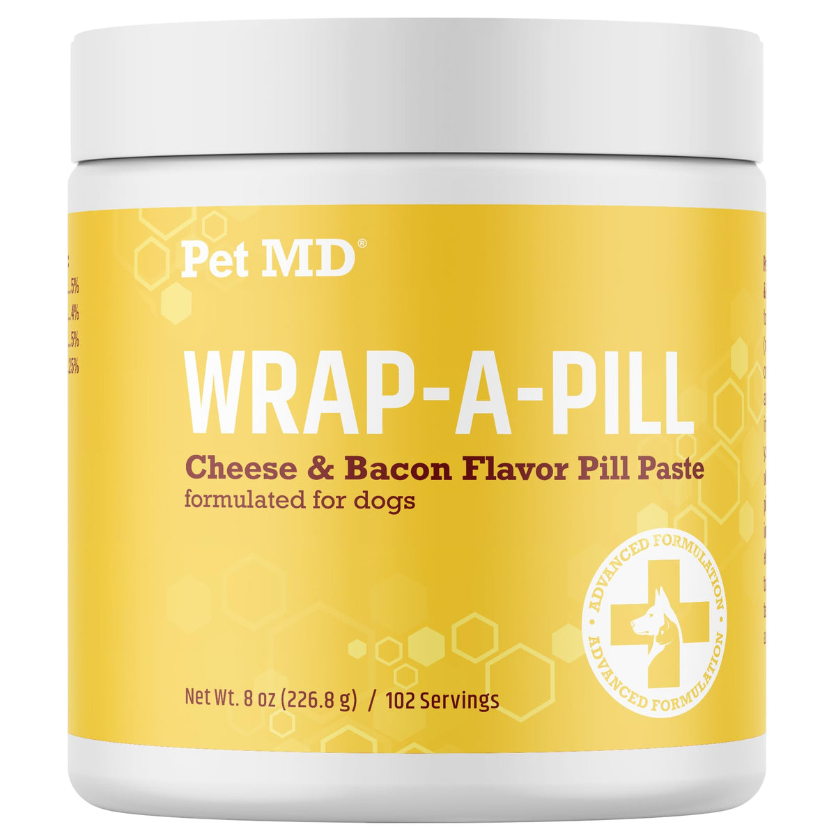 Pet MD Wrap pasta para pastillas queso y tocino 8oz facilita ocultar medicación