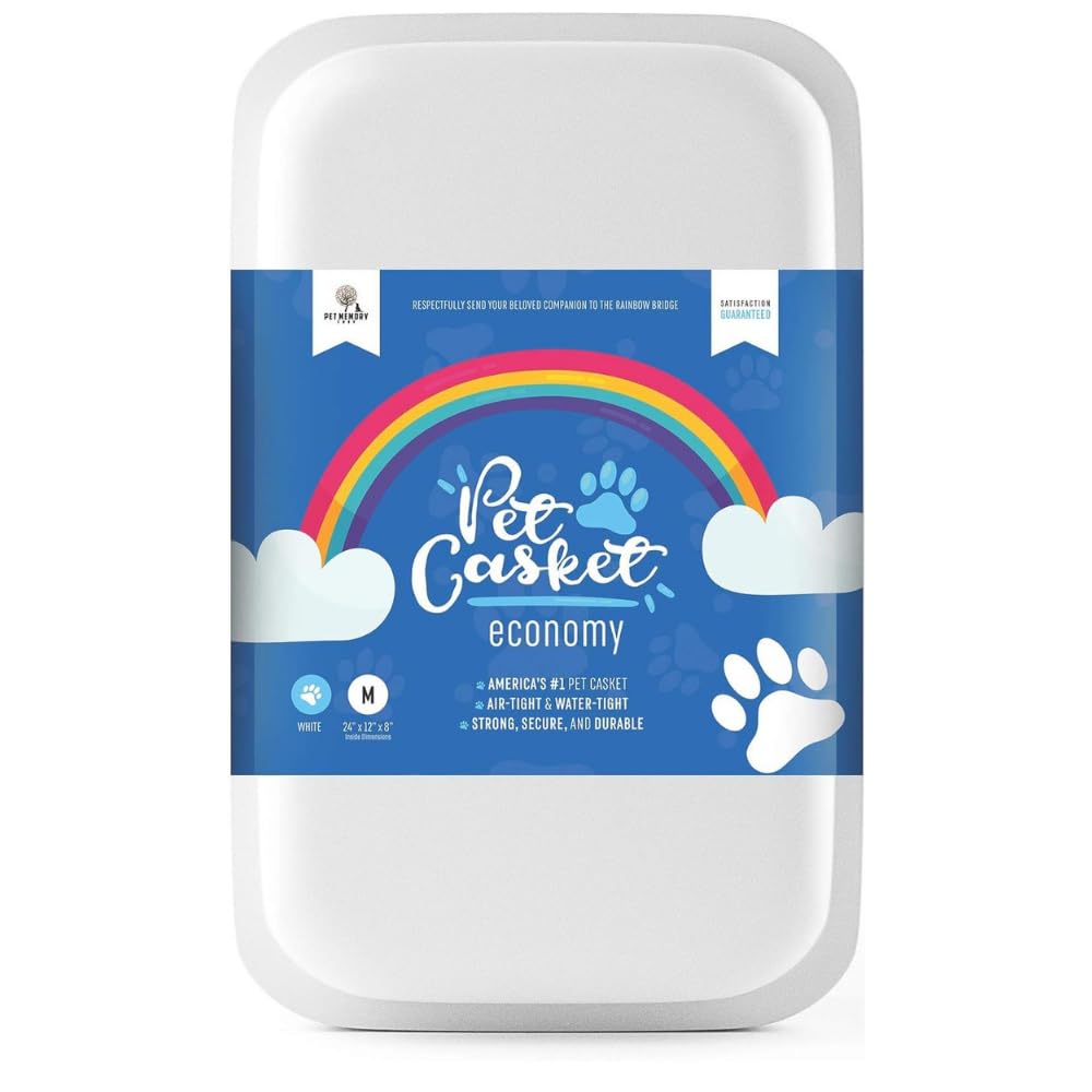 Pet Memory Shop: caja funeraria para mascotas blanca con memoria duradera para tu mascota.