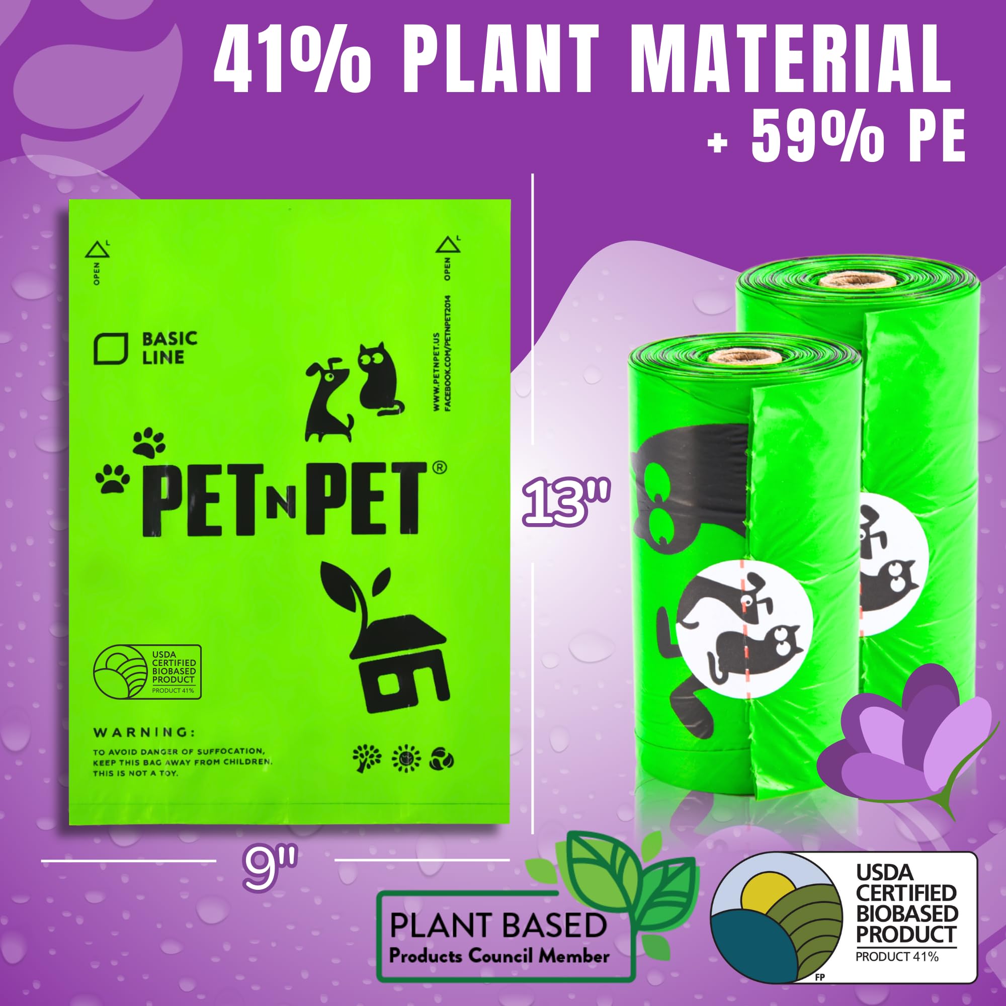 PET N PET basadas en planta, 41% vegetal, opción más sostenible.