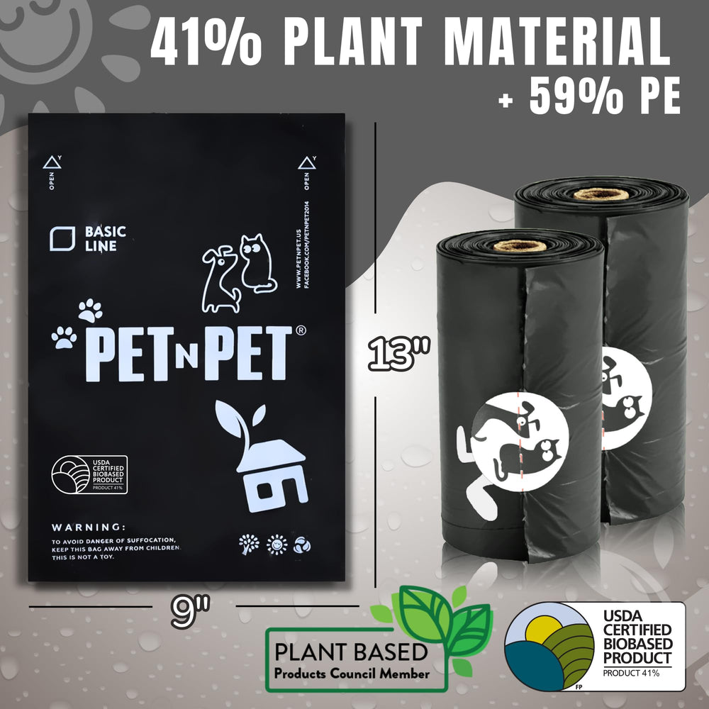 PET N PET 9x13 bolsas, tamaño ideal para dispensadores.
