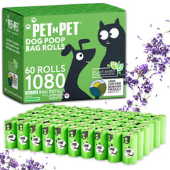 Bolsas PET N PET para desechos de perros, 1080 unidades, útiles para paseos.