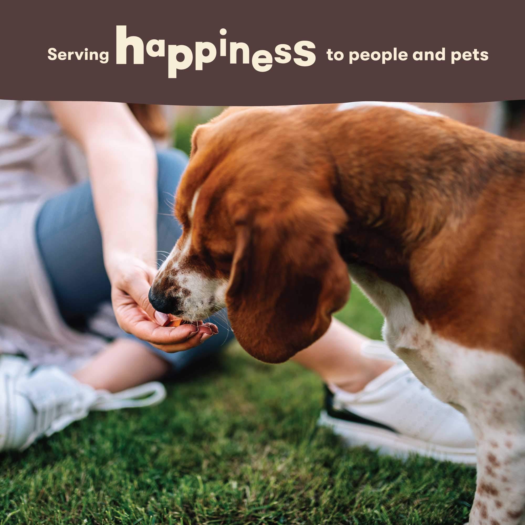 Snack sabroso apto para perros de todas las edades.