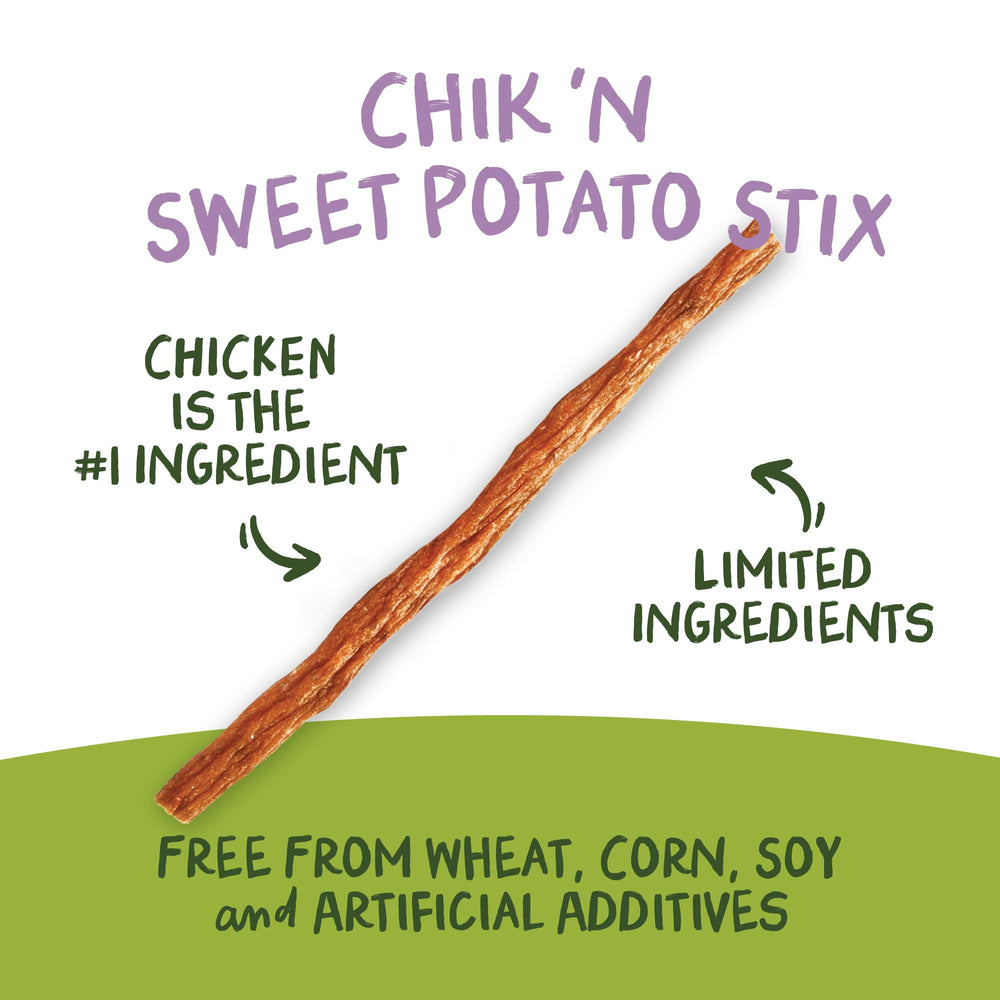 Pet 'n Shape Chik 'n Sweet Potato Stix, sin aditivos artificiales