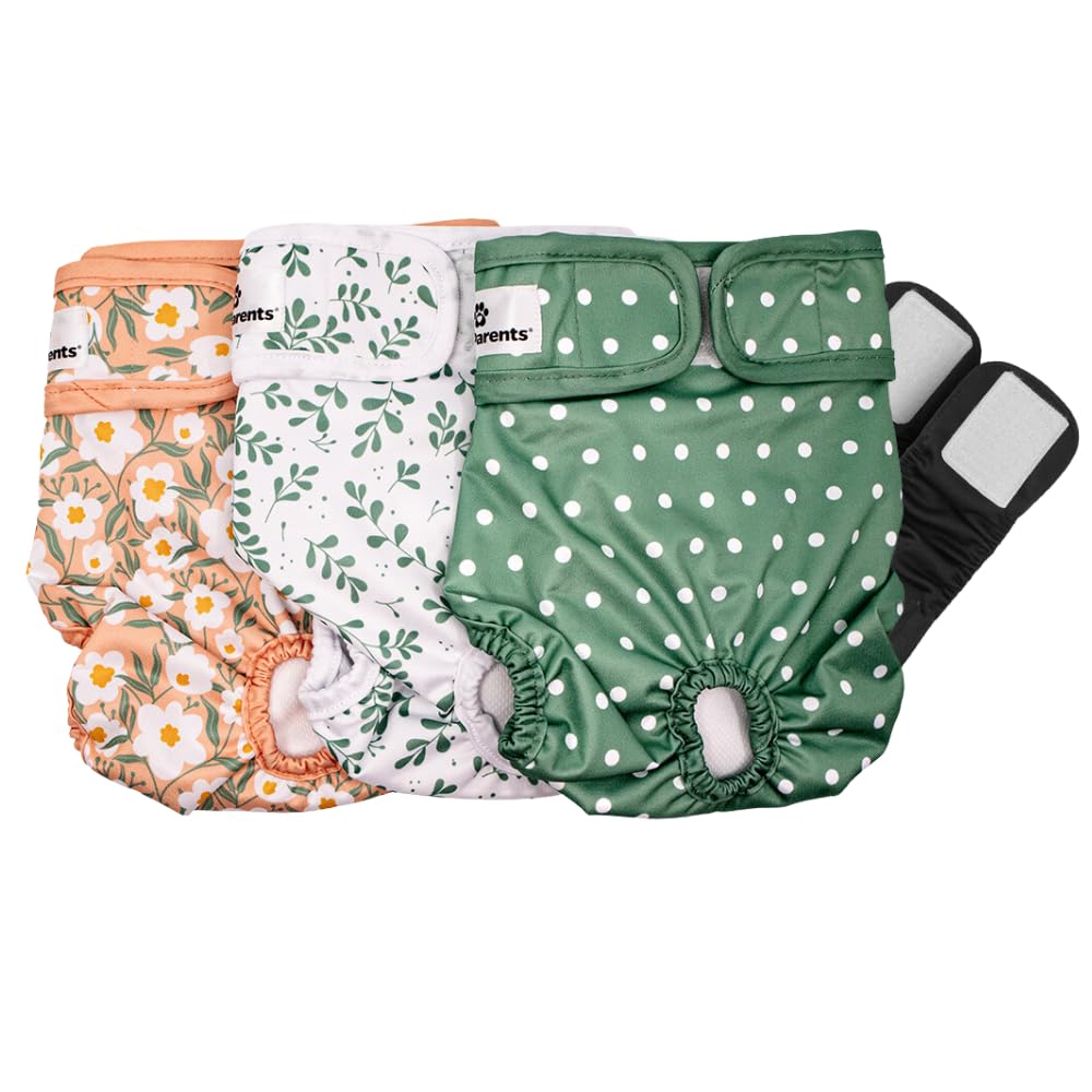 Pet Parents Panales lavables para perro Daisy XL, ajuste cómodo para razas grandes.