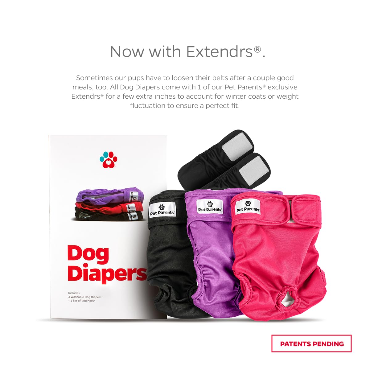 Pañales Pet Parents de materiales suaves reducen rozaduras al caminar.