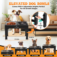 PET POWER base ajustable de altura permite adaptar la sesión de comida.