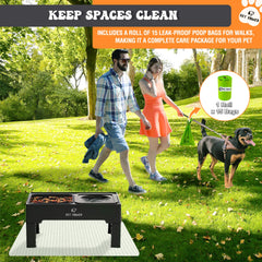 PET POWER: cuenco de agua sin derrames con disco flotante para evitar salpicaduras