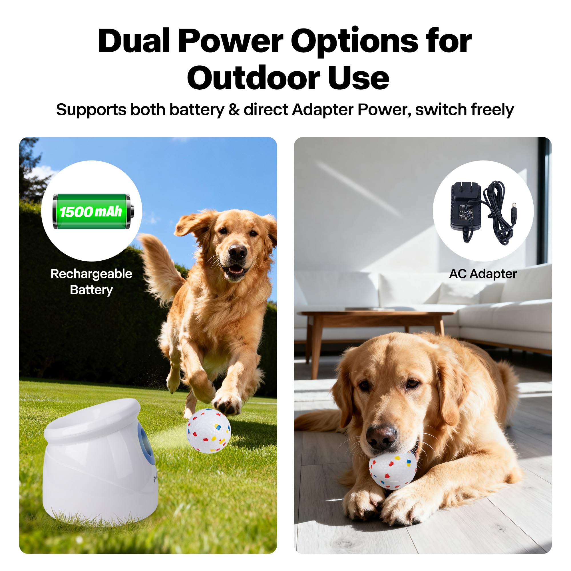 Batería recargable integrada de Pet Prime para uso prolongado al aire libre