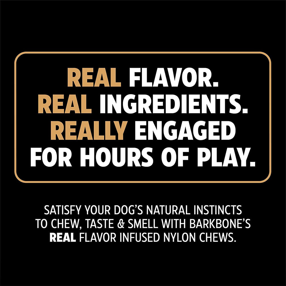 Pet Qwerks BarkBone: barra de nylon sabor mantequilla de maní para masticar.