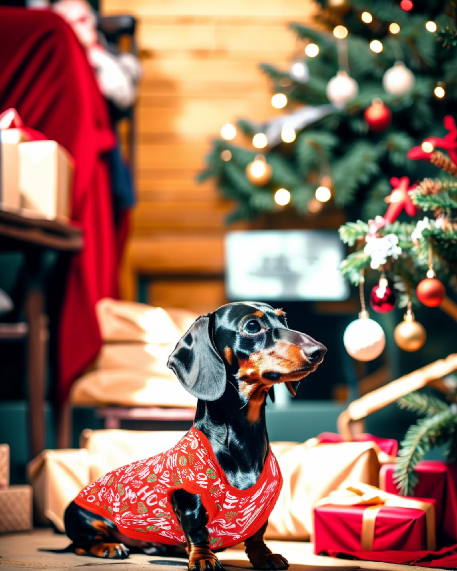 Camiseta navidad regalos PET SHOW para perros grandes, excelente para salidas casuales