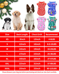 Camiseta navidad verde PET SHOW para perros grandes, perfecta para desfiles y paseos diarios