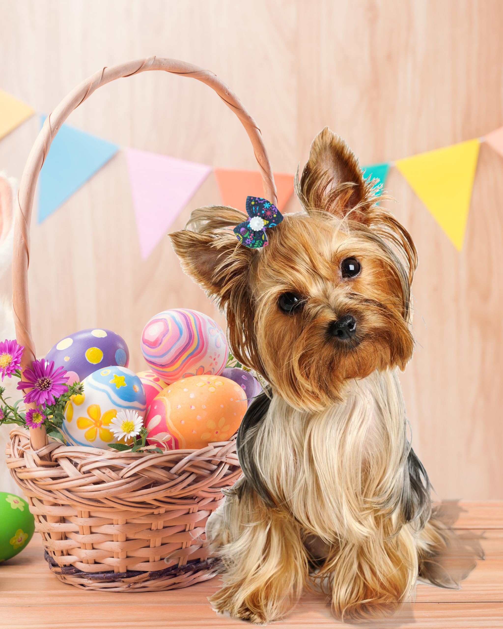 PET SHOW dibujos con conejos, huevos y zanahorias para Pascua