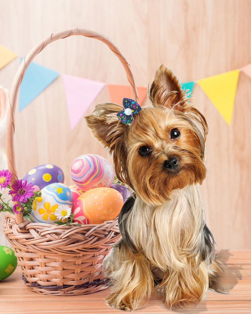 PET SHOW dibujos con conejos, huevos y zanahorias para Pascua
