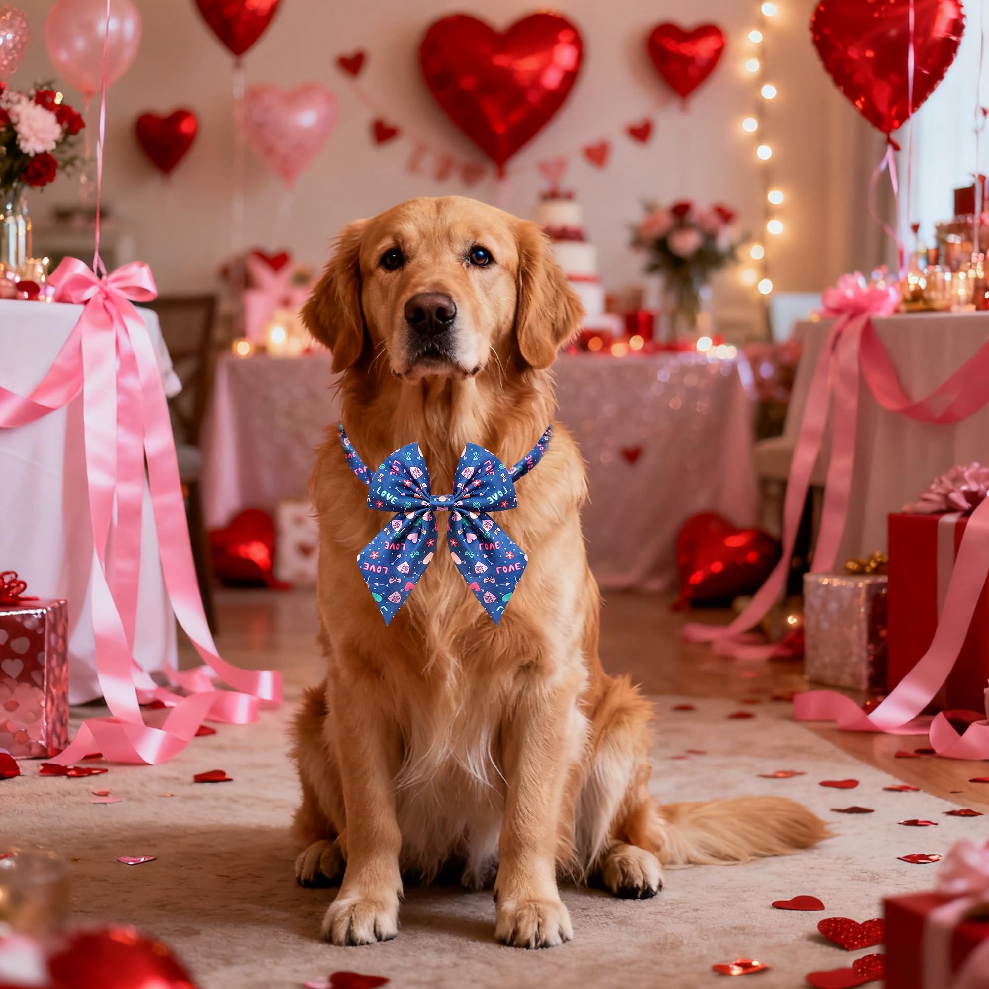 PET SHOW Lazo Valentine para perros, ajuste clasico, facilita colocacion.