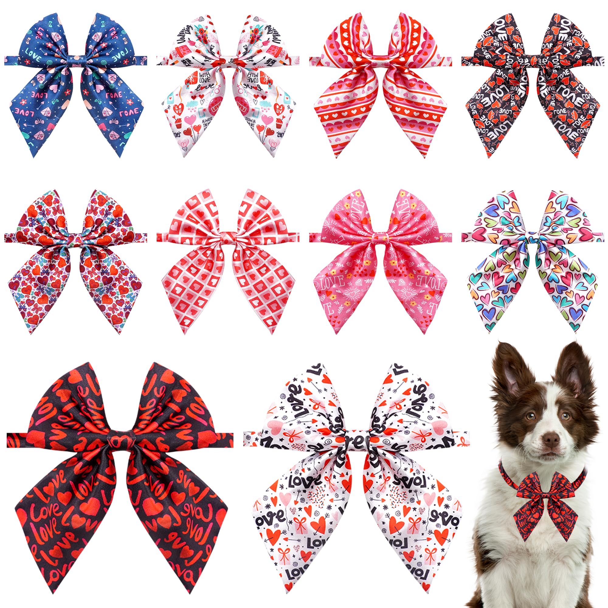 PET SHOW Lazo para perro Valentine con corazon rojo, ideal para fiestas.