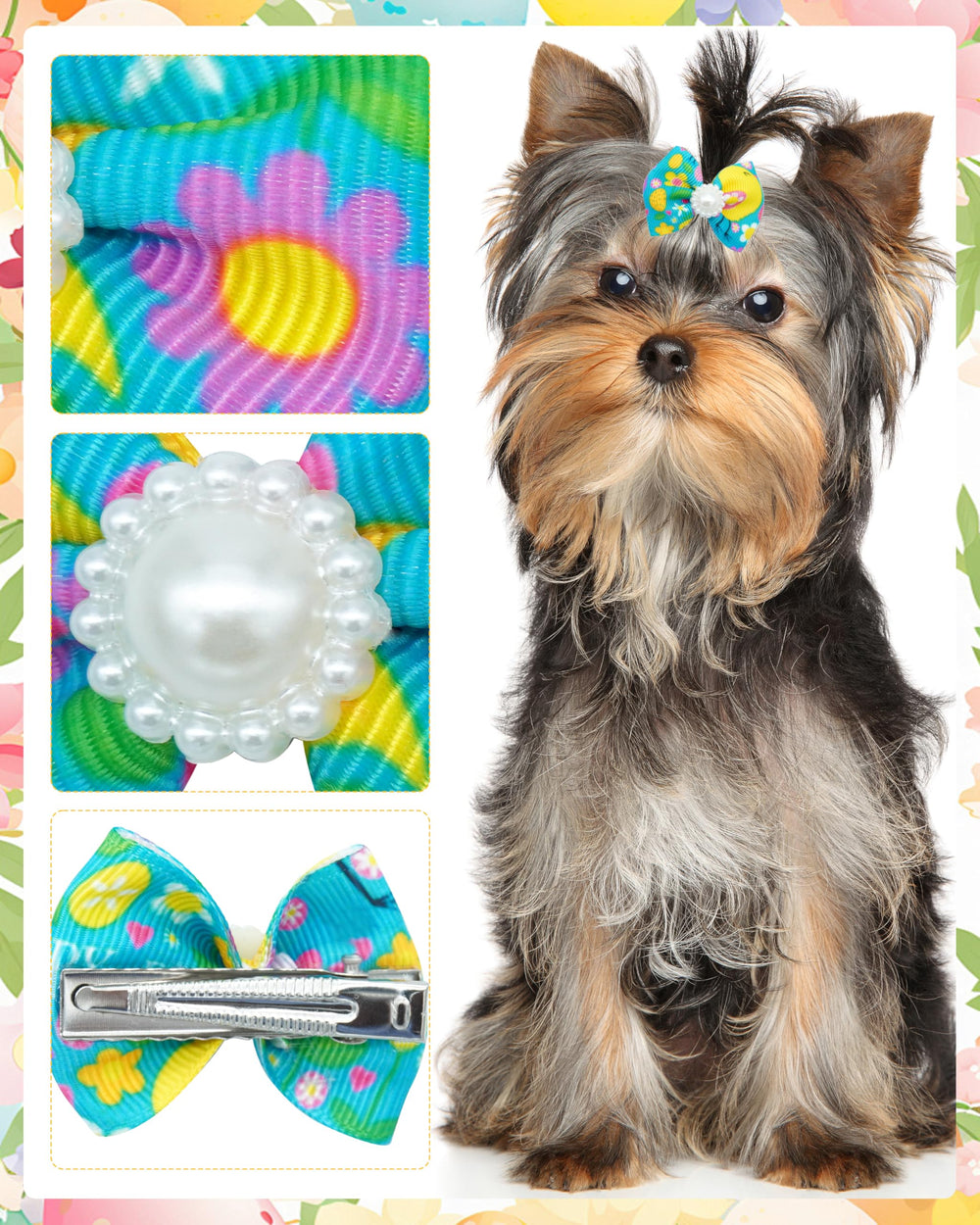 PET SHOW lazos en colores rosado y rojo para un look llamativo