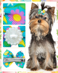 PET SHOW lazos en colores rosado y rojo para un look llamativo