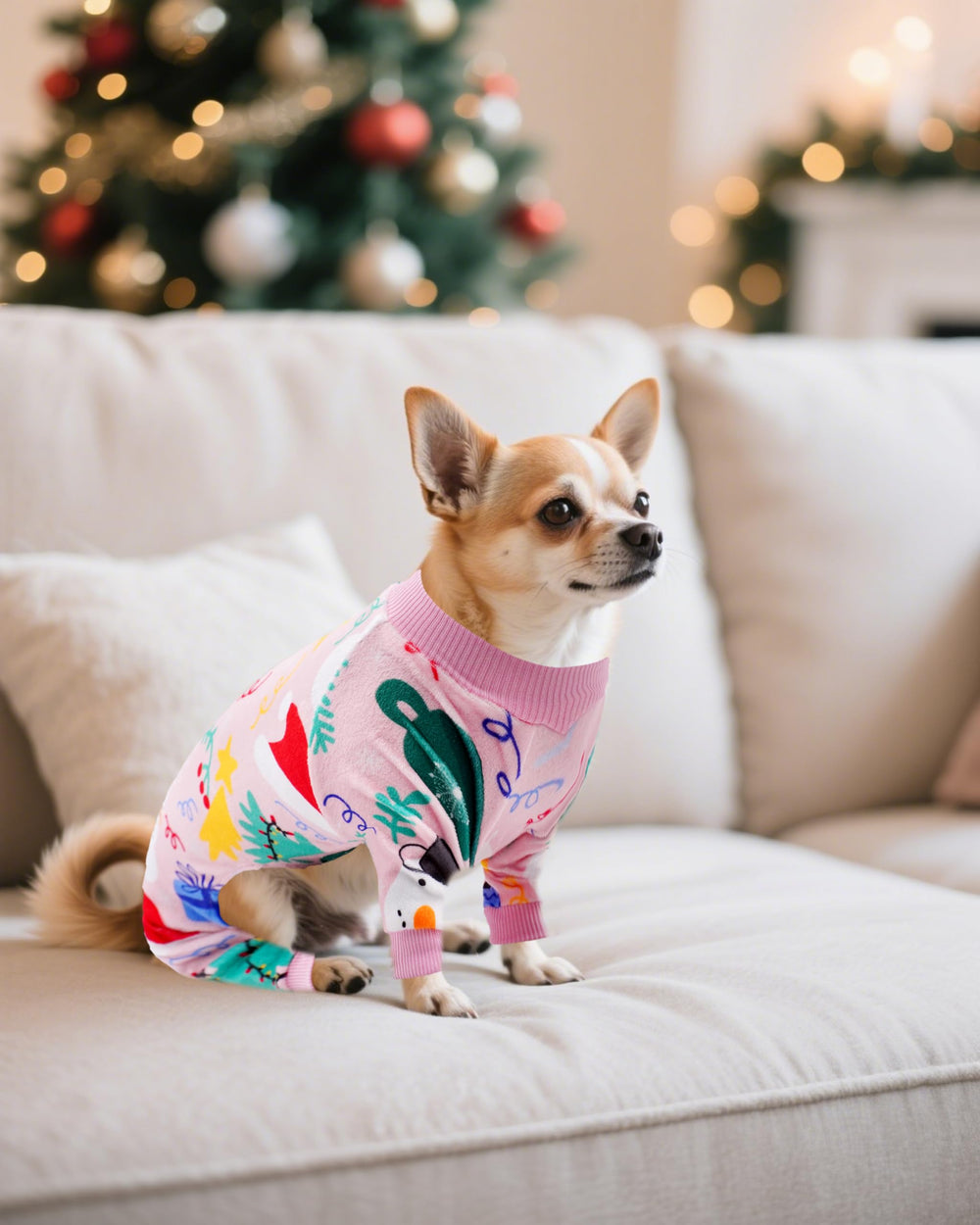 Pijama PET SHOW con copo de nieve, perfecto para días fríos.