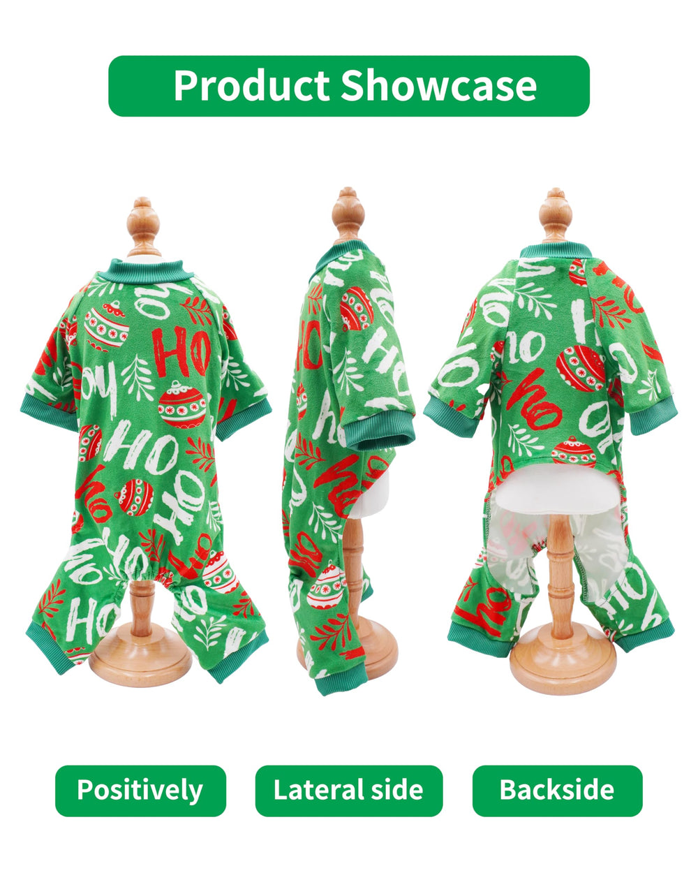 Pijama PET SHOW con regalos navideños para perro pequeño, ideal para fiestas y fotos.