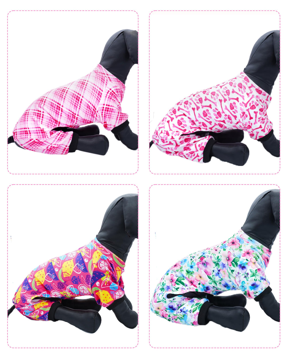 Pijama PET SHOW con diseño de entrada por la cabeza, fácil de colocar para paseos.